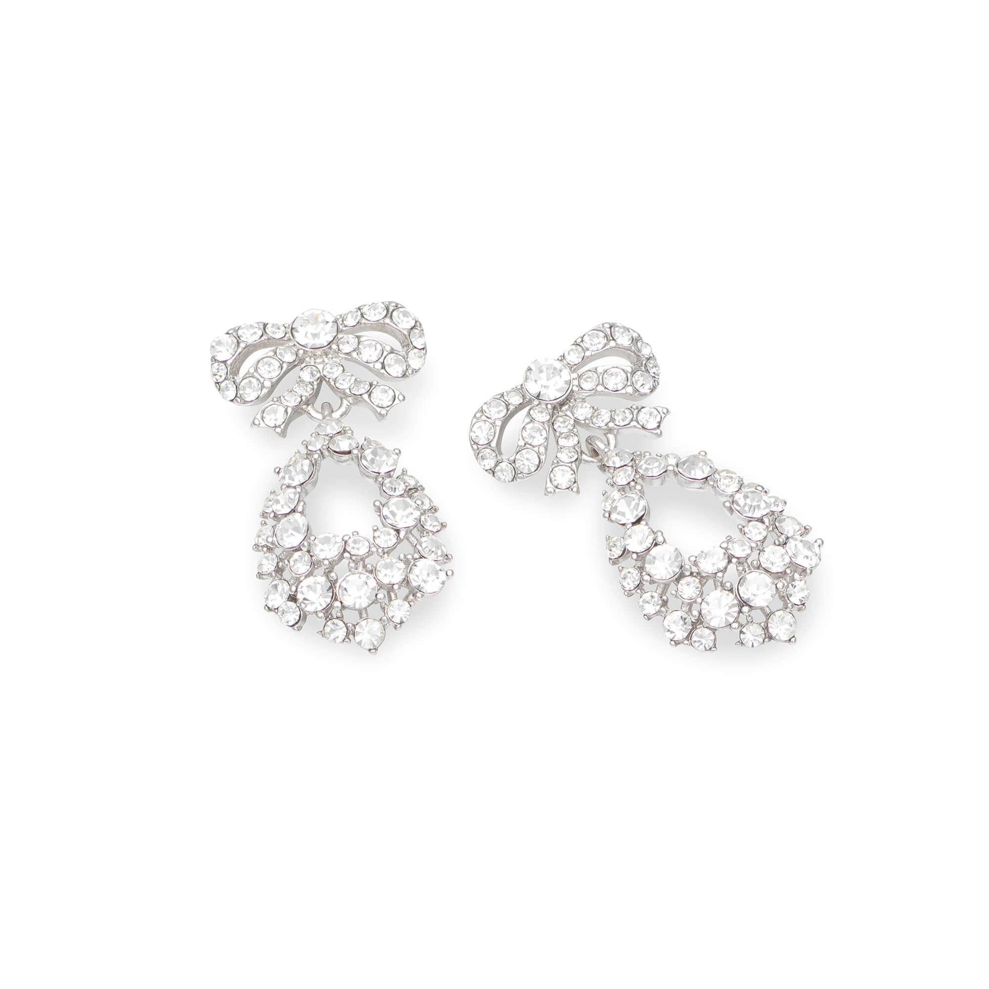 Lily and Rose - PETITE ALICE BOW EARRINGS – CRYSTAL (GOLD)