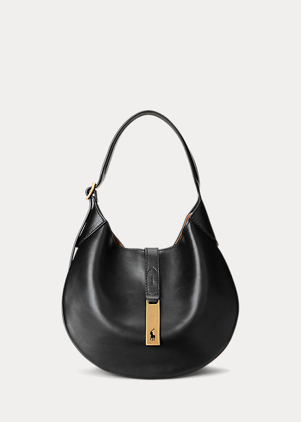 Polo Ralph Lauren - Polo ID Calfskin Small Shoulder Bag - Black
