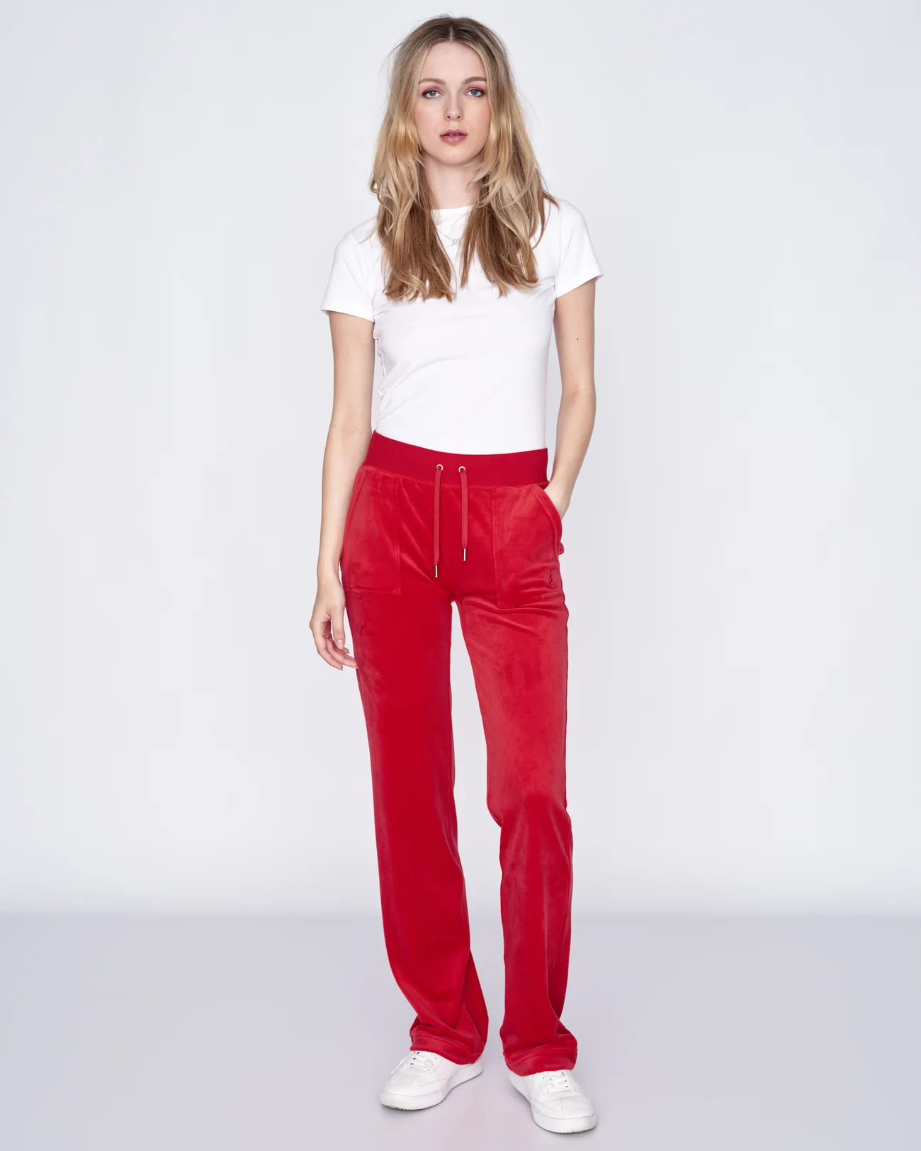 Juicy Couture - Classic Velour Del Ray Pant - Astor Red