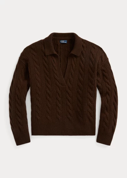 Polo Ralph Lauren - Cable-Knit Wool-Cashmere Polo Jumper