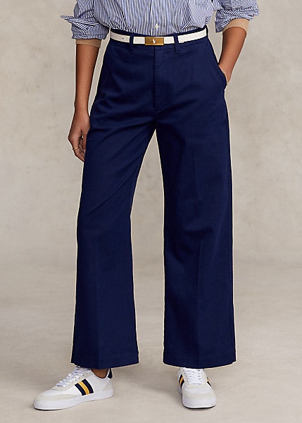 Polo ralph Lauren - Chino Wide-Leg Trouser - Newport navy