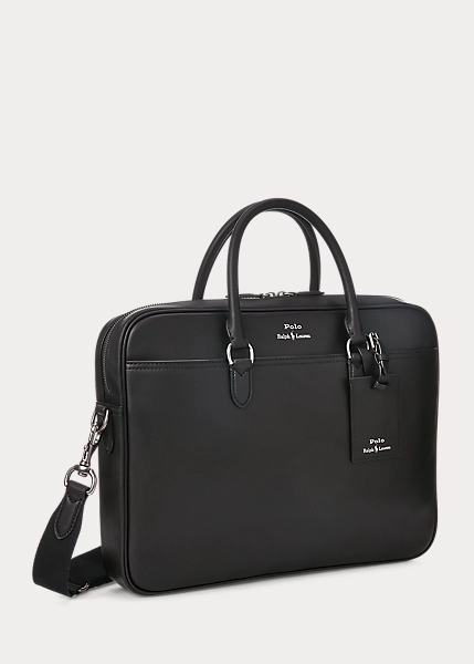 Polo Ralph Lauren - Leather Briefcase Bag - Black