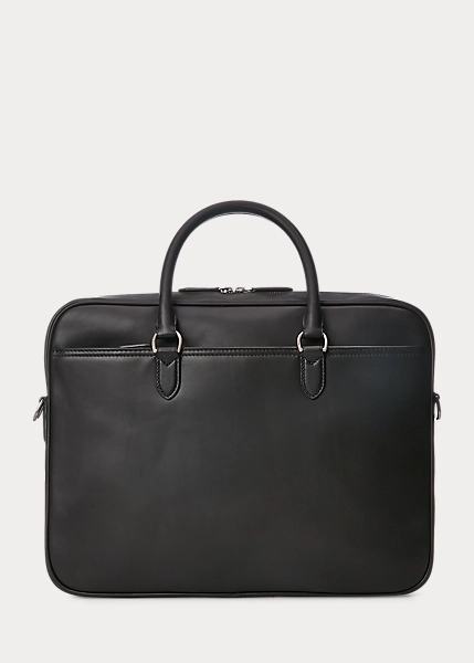 Polo Ralph Lauren - Leather Briefcase Bag - Black