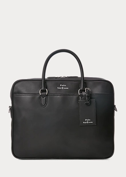 Polo Ralph Lauren - Leather Briefcase Bag - Black