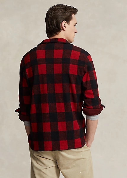 Polo Ralph Lauren - Classic Fit Plaid Knit Flannel Workshirt - Black/Red