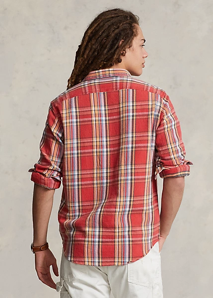 Polo Ralph Lauren - Classic Fit Plaid Flannel Workshirt - Red/Gold Multi