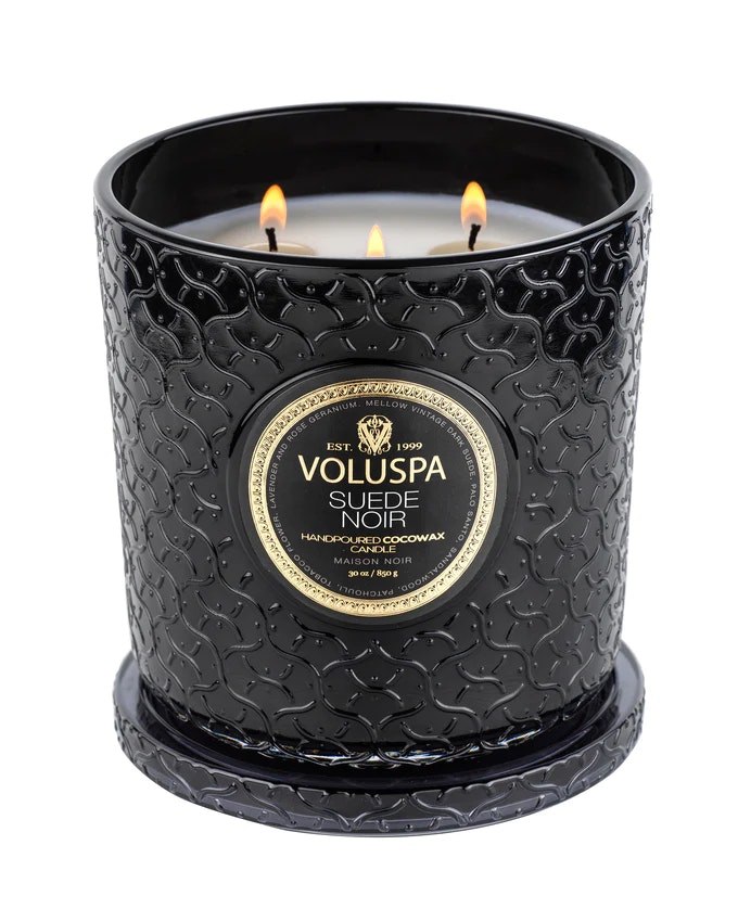 Voluspa - Suede Noir Luxe Jar Candle