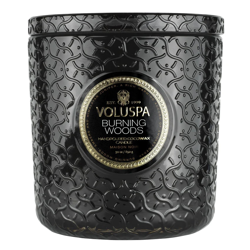 Voluspa - Burning woods Luxe Jar Candle