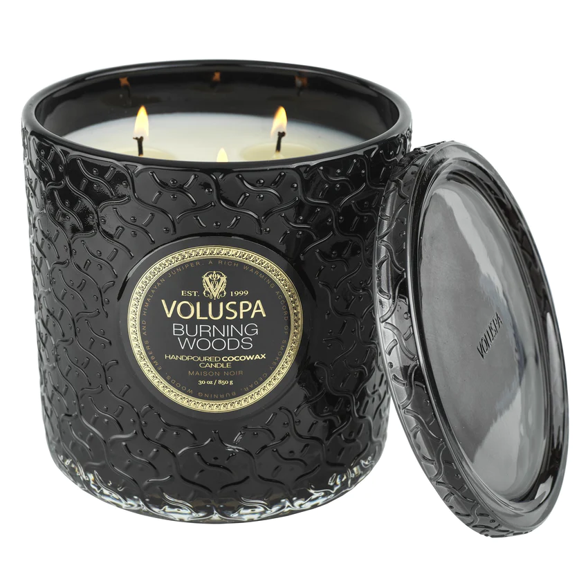 Voluspa - Burning woods Luxe Jar Candle