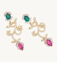 Lily and rose - CAMILLE EARRINGS – EMERALD PINK
