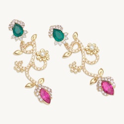 Lily and rose - CAMILLE EARRINGS – EMERALD PINK