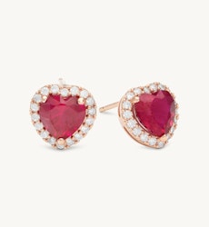 Lily and rose - DELPHINE STUD EARRINGS – PINK RUBY