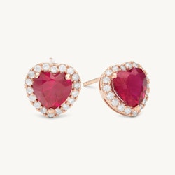 Lily and rose - DELPHINE STUD EARRINGS – PINK RUBY