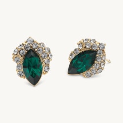 Lily and Rose -PETITE CAMILLE STUD EARRINGS – EMERALD / BLACK DIAMOND