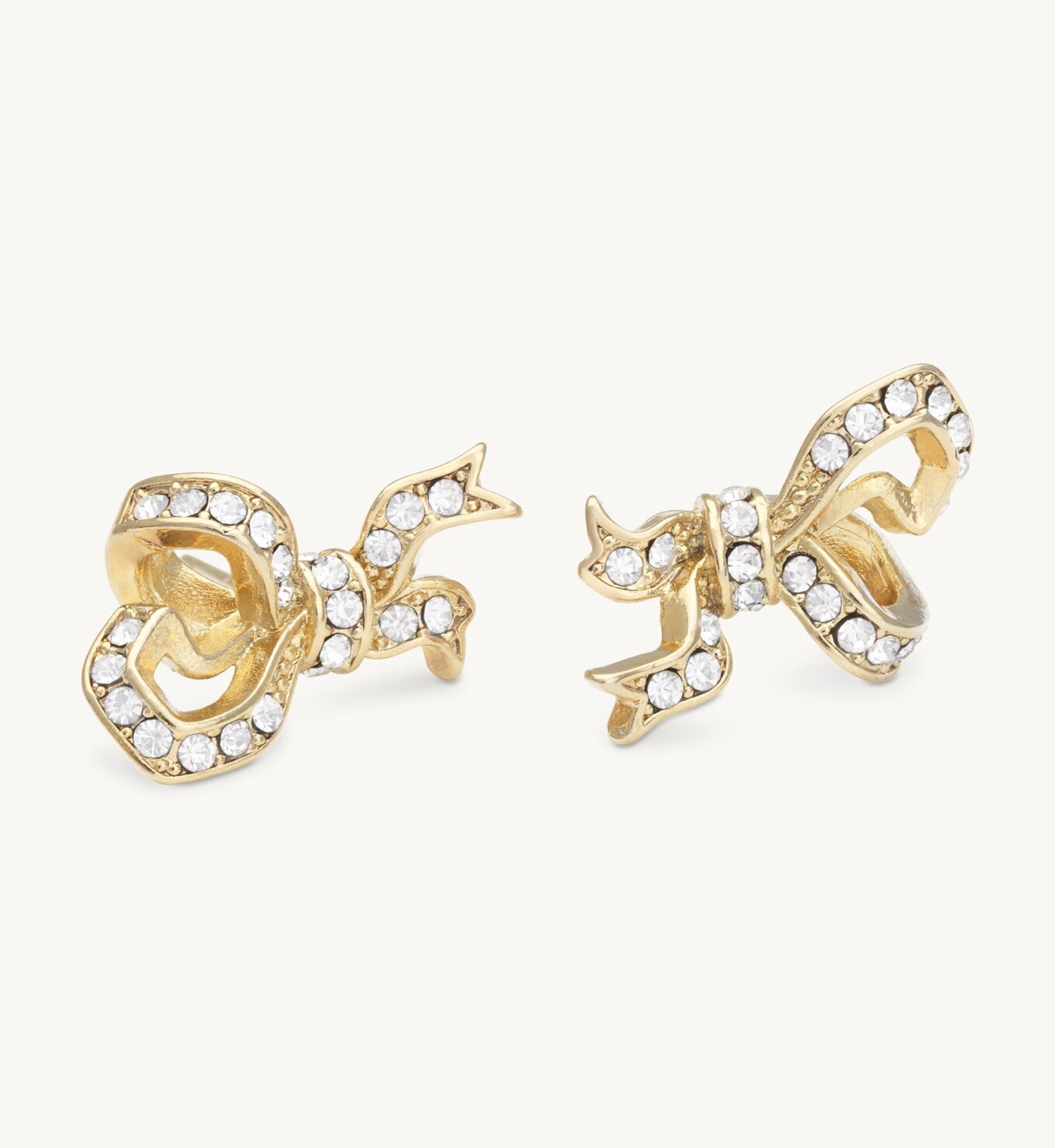 Lily and Rose - VERSAILLES BOW EARRINGS – CRYSTAL (GOLD)