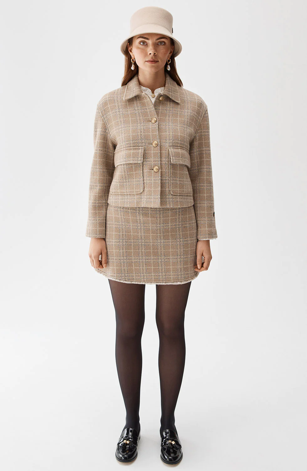 Busnel - BECKY JACKET TOFFEE CHECK