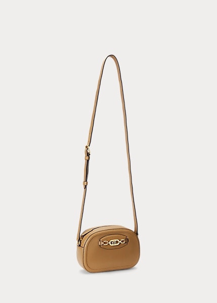 Lauren Ralph Lauren - Leather Medium Jordynn Crossbody Bag - Camel