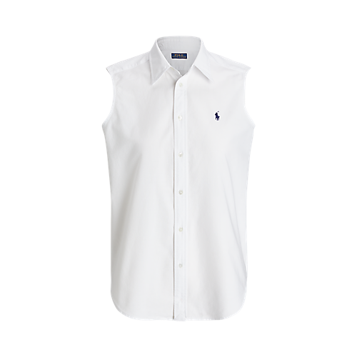 Polo Ralph Lauren - Cotton Oxford Sleeveless Shirt - White