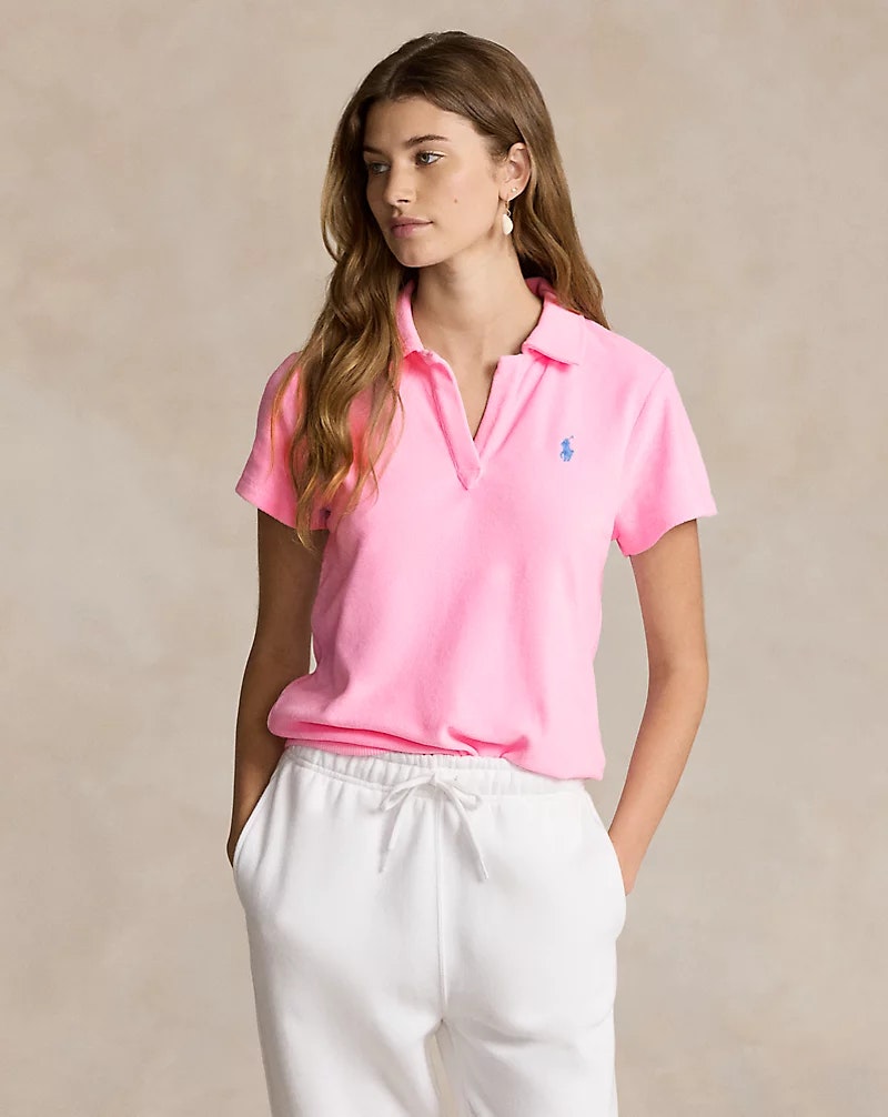 Polo Ralph Lauren - Shrunken Fit Terry Polo Shirt - Carmel Pink