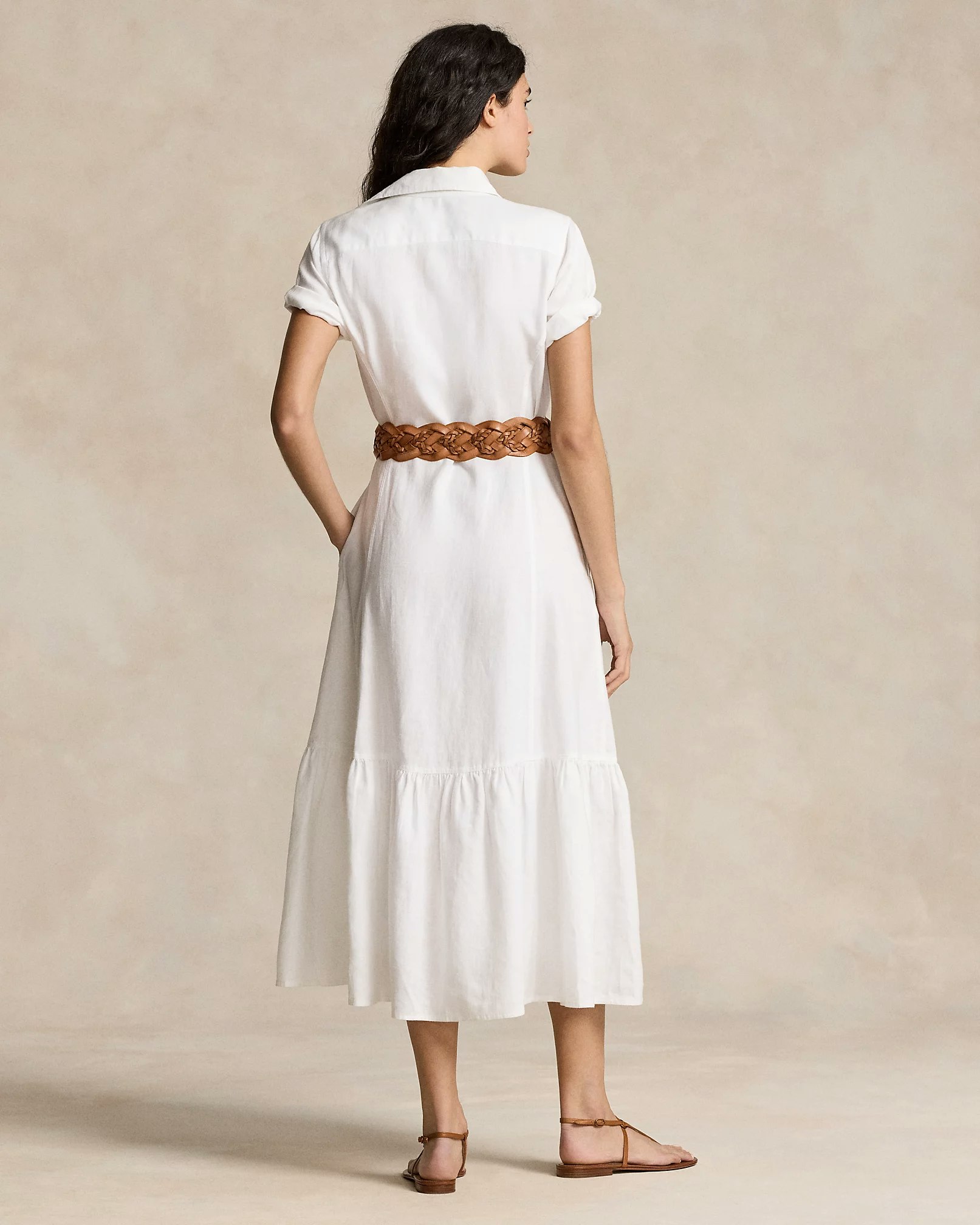 Polo Ralph Lauren - Tiered Linen Shirtdress - White