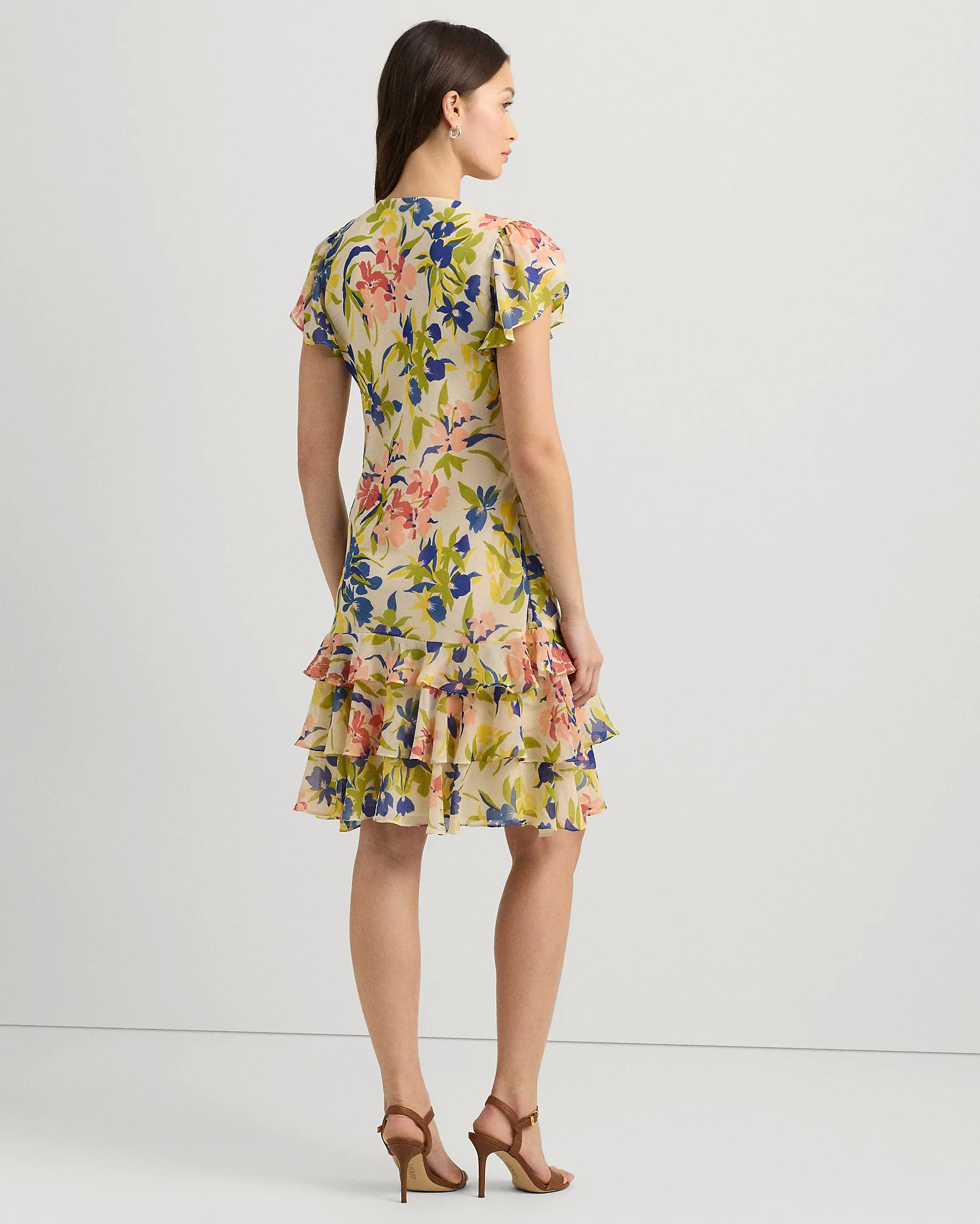 Ralph Lauren - Lauren - Floral Georgette Drop-Waist Dress
