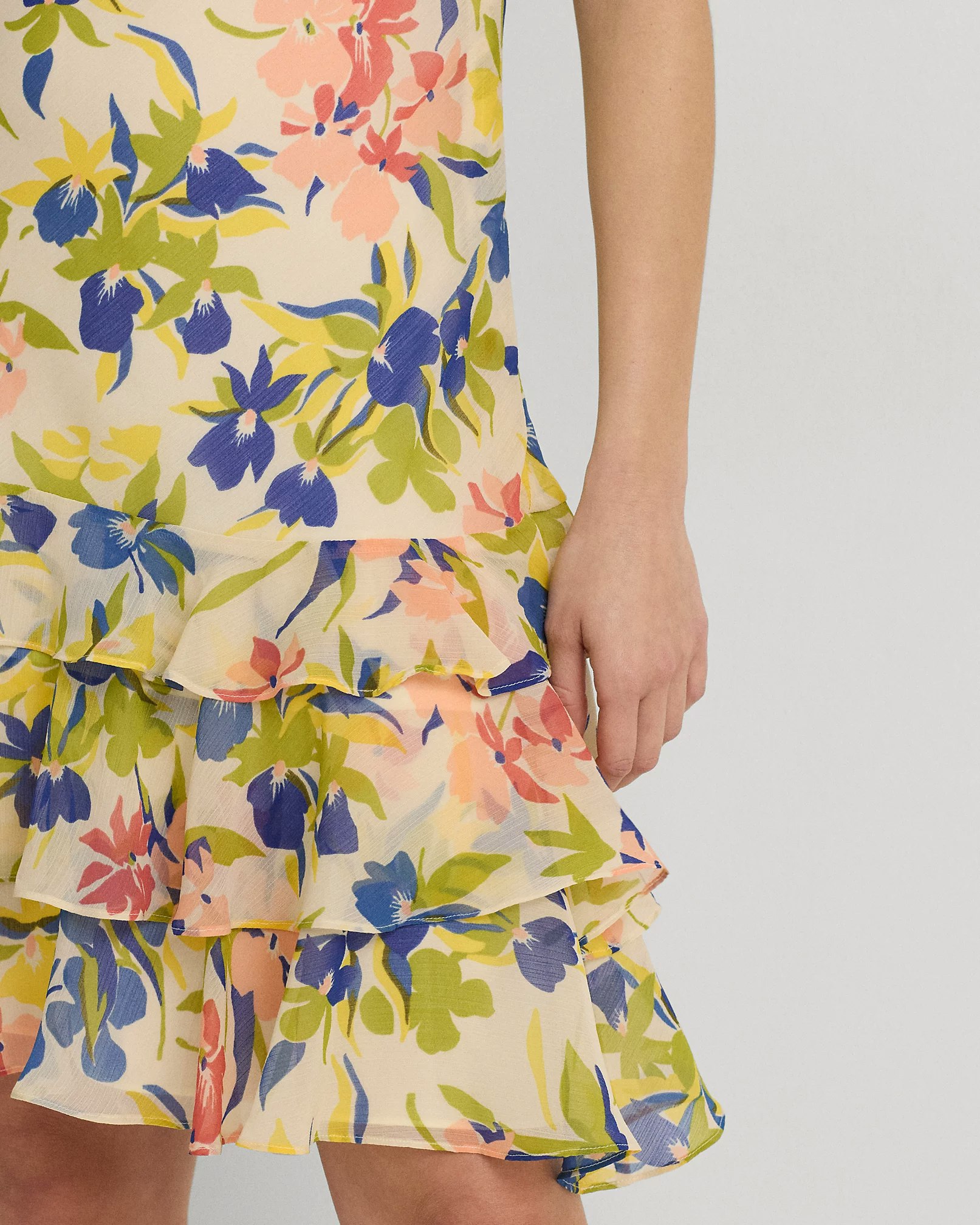 Ralph Lauren - Lauren - Floral Georgette Drop-Waist Dress