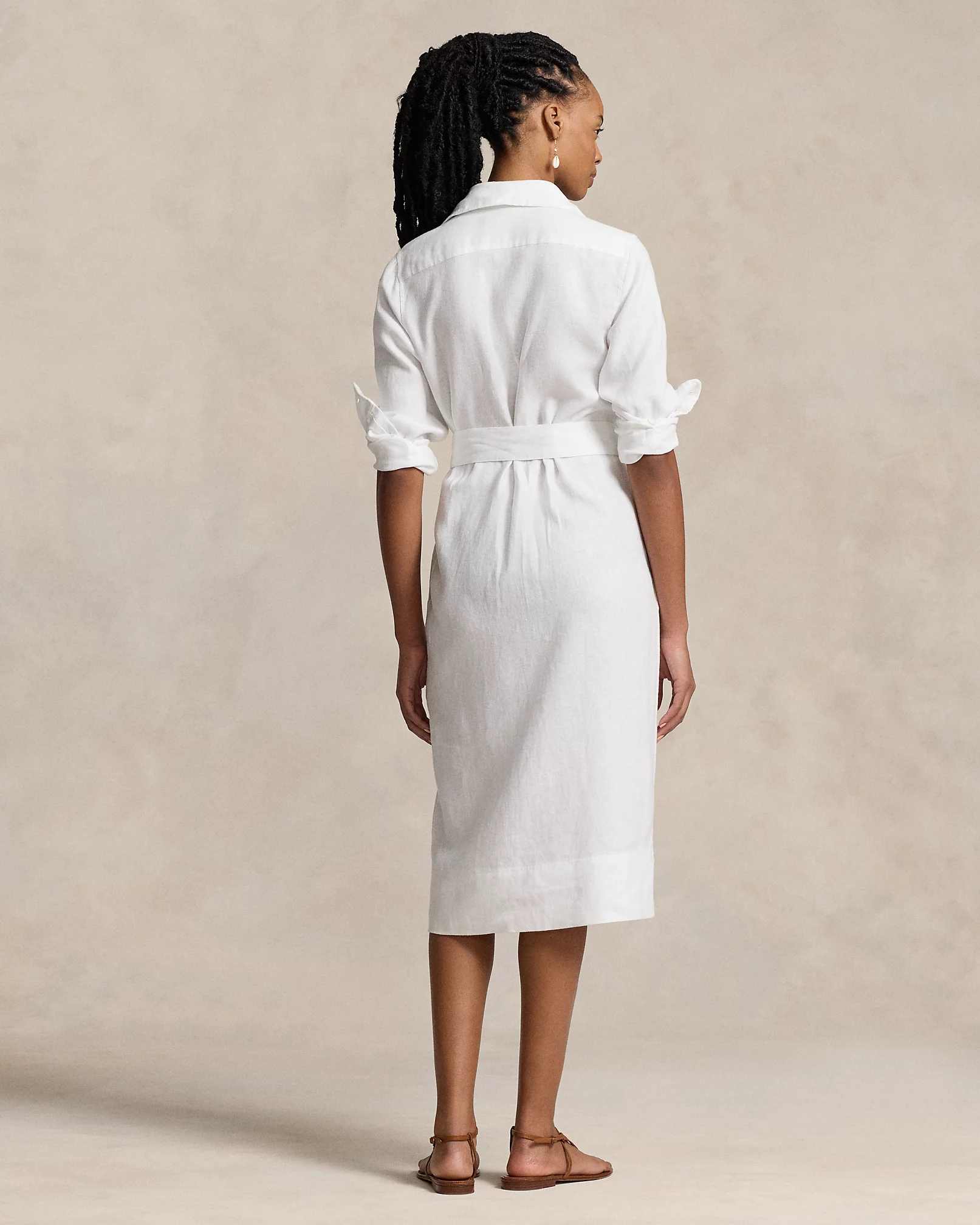 Polo Ralph Lauren - Belted Linen Shirtdress - White