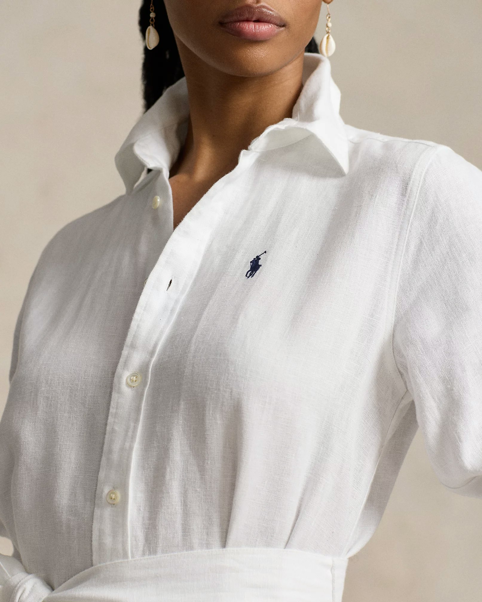 Polo Ralph Lauren - Belted Linen Shirtdress - White