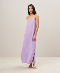 Hartford - Lilac light linen dress - Riselli