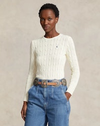 Polo Ralph Lauren - Cable-Knit Cotton Crewneck Jumper - Cream
