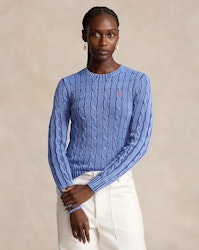 Polo Ralph Lauren - Cable-Knit Cotton Crewneck Jumper - Blue