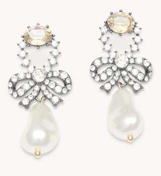 Lily and Rose - MARIE ANTOINETTE PEARL EARRINGS – CRYSTAL