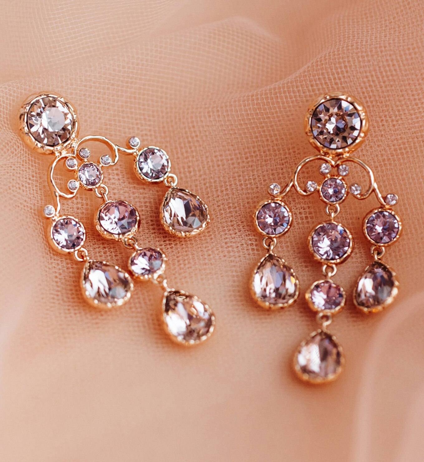 Lily and Rose - VICTORIA EARRINGS – LIGHT AMETHYST / VINTAGE ROSE