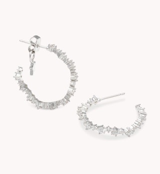 Lily and Rose - CAPELLA HOOPS EARRINGS – CRYSTAL (SILVER)
