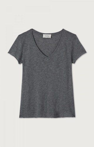 American Vintage - WOMEN'S T-SHIRT JACKSONVILLE - MELANGE CHARCOAL