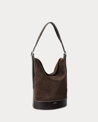 Polo Ralph Lauren - Suede Medium Bellport Bucket Bag - Chocolate