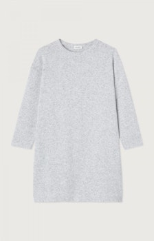 American Vintage - WOMEN'S DRESS EVONA - MELANGE LIGHT GREY