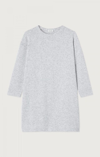 American Vintage - WOMEN'S DRESS EVONA - MELANGE LIGHT GREY