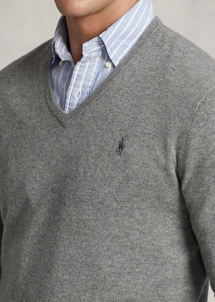 Polo Ralph Lauren - Wool V-Neck Jumper - Grey