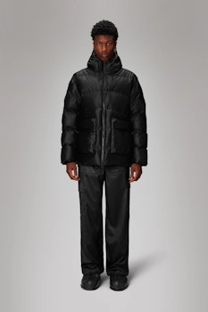 Rains - Alta Puffer Cargo Jacket - Black Grain