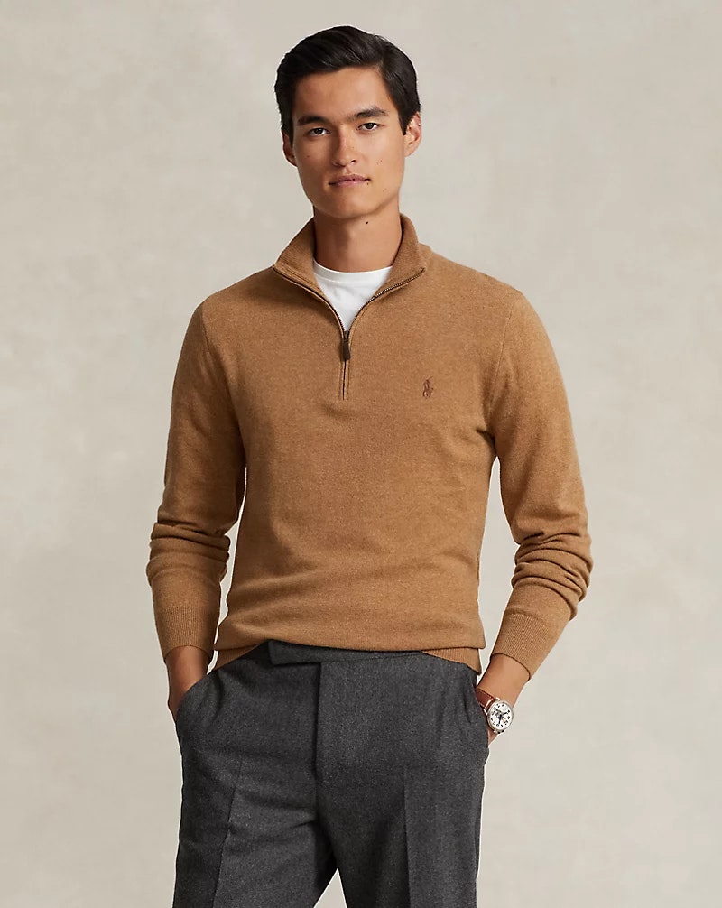 Polo Ralph Lauren - Wool Quarter-Zip Jumper - Latte