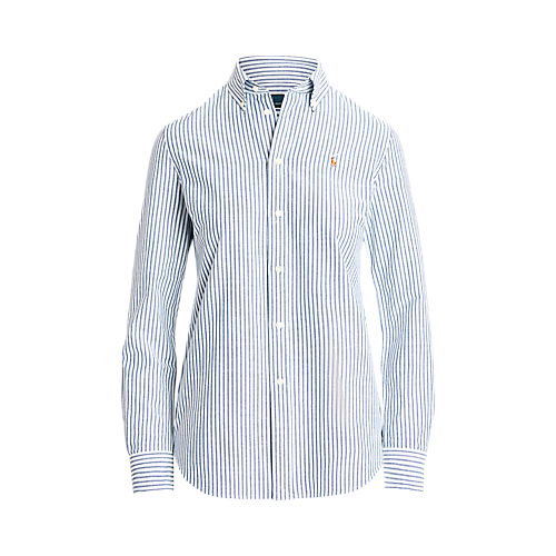 Polo Ralph Lauren - Stretch Slim Fit Striped Oxford Shirt - Blue/White