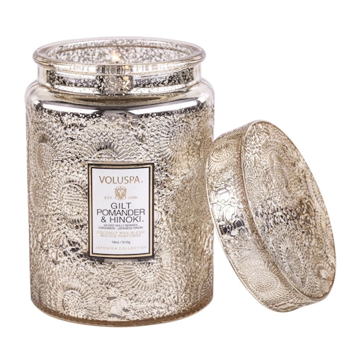 Voluspa - GILT POMANDER & HINOKI - LARGE JAR CANDLE