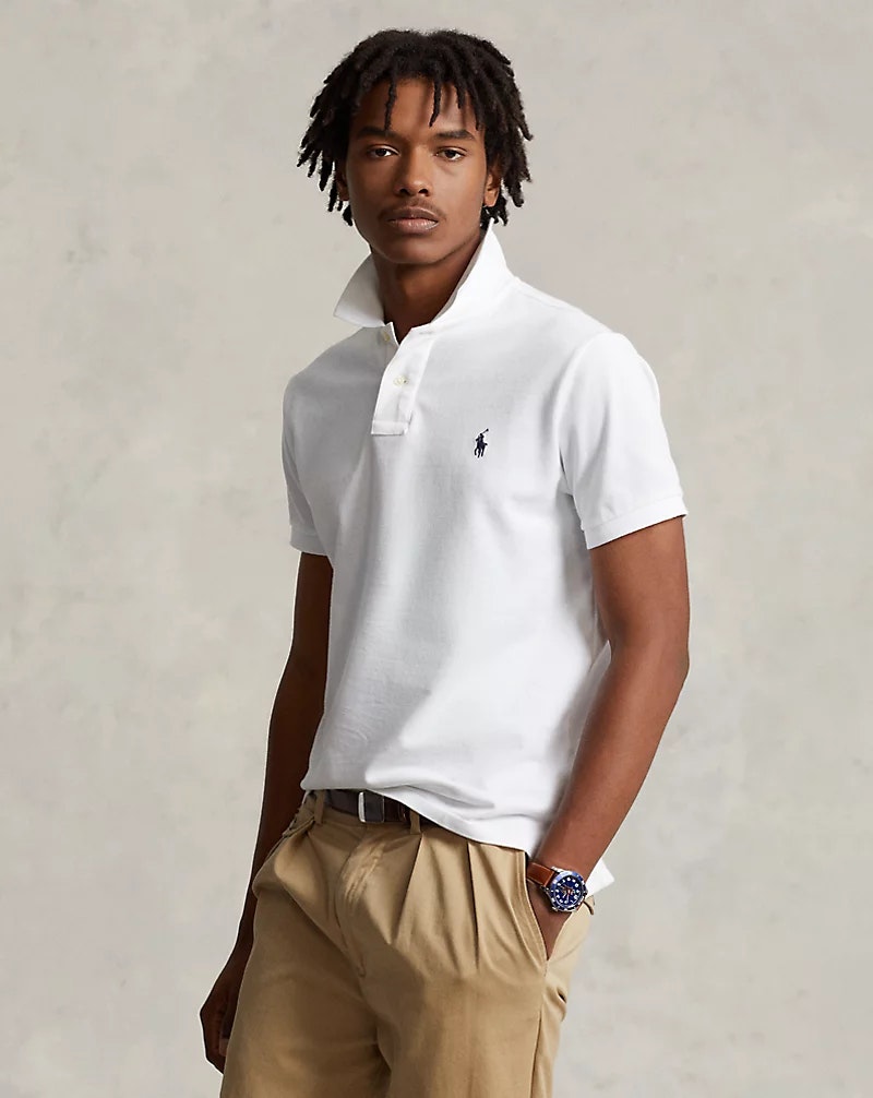 Polo Ralph Lauren - The Iconic Mesh Polo Shirt - White/Navy