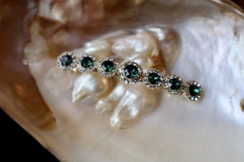 Lily & Rose - hårspänne - Emerald (Gold)