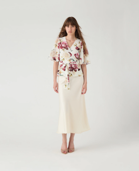 Ida Sjöstedt - Harper Blouse Cream Red Floral