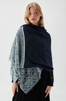 Busnel - LINNEA PRINTED SCARF MARINE/ECRU