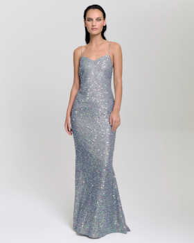 Ida Sjöstedt - Ester Sequin Dress - Iridescent Blue