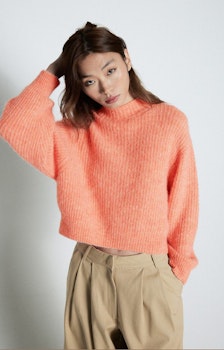 American Vintage - WOMEN'S JUMPER EAST - WHITE PEACHES MELANGE