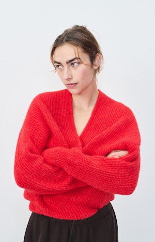 American Vintage - WOMEN'S CARDIGAN EAST - MELANGE PEPPER